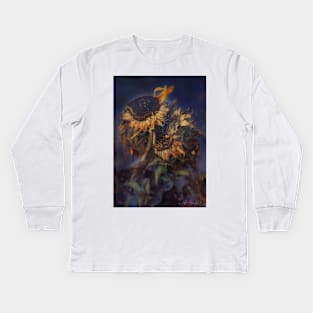 Sunflowers Mixed Media 06 Kids Long Sleeve T-Shirt